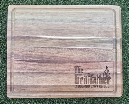12in x 15in Reversible Cutting Board with Juice Groove (Dark Wood)