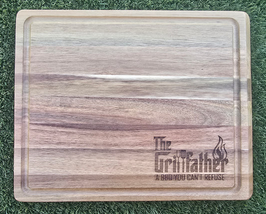 10in x 13in Reversible Cutting Board with Juice Groove (Dark Wood)