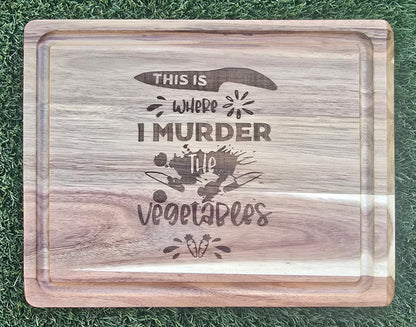 12in x 15in Reversible Cutting Board with Juice Groove (Dark Wood)