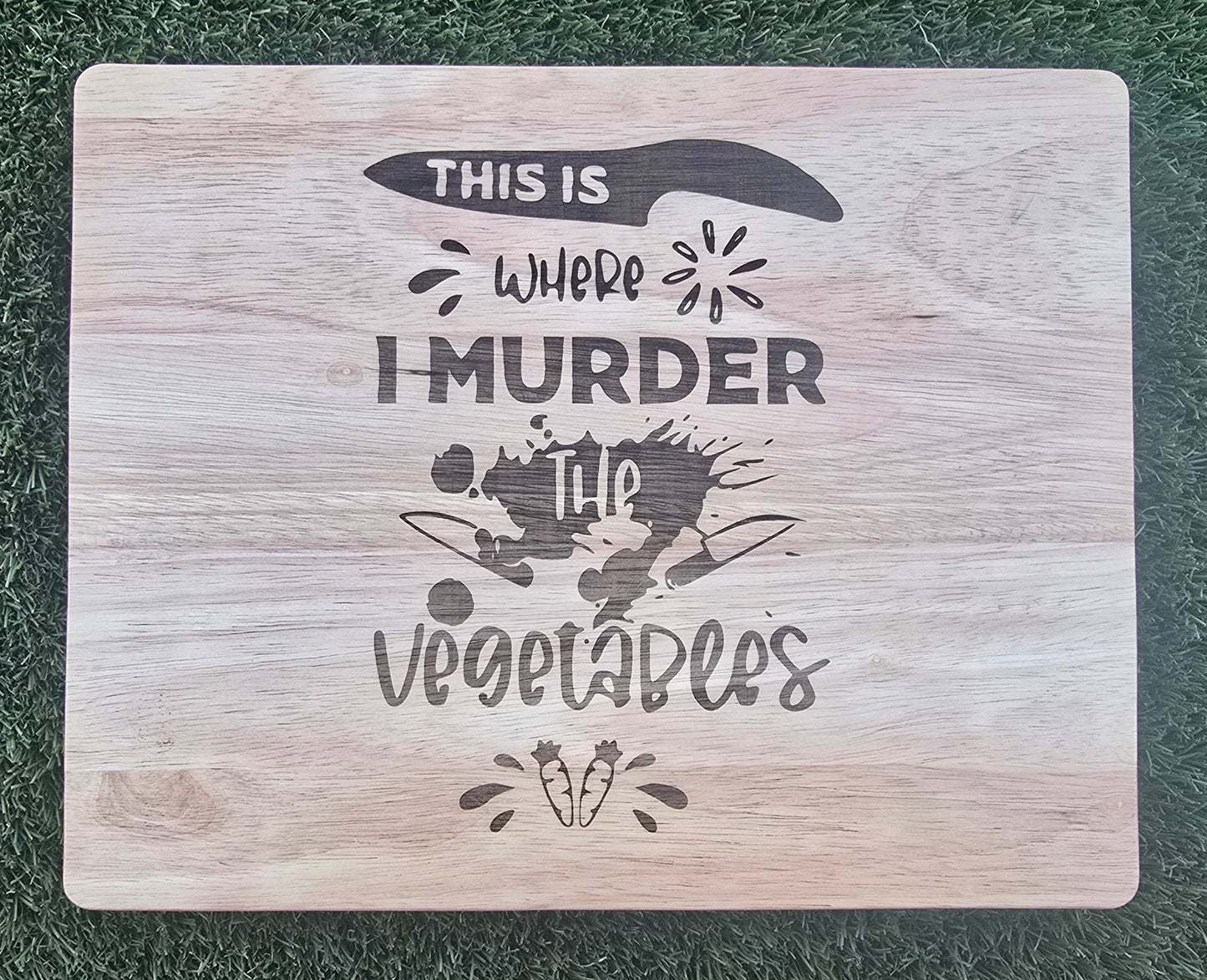 12in x 15in Cutting Board with Nonslip Feet (Light Wood)