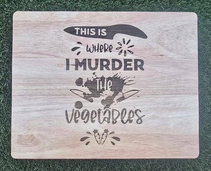 12in x 15in Cutting Board with Nonslip Feet (Light Wood)