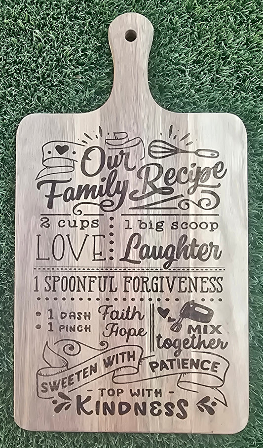 Family Recipe Cutting Board