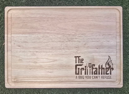 14in x 20in Carving Board with Juice Groove (Light Wood)