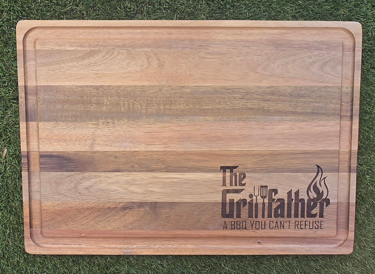 14in x 20in Carving Board with Juice Groove (Dark Wood)