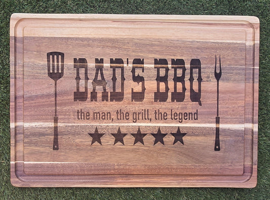 14in x 20in Carving Board with Juice Groove (Dark Wood)