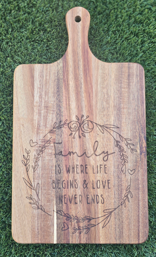 Family - Where Life Begins Cutting Board