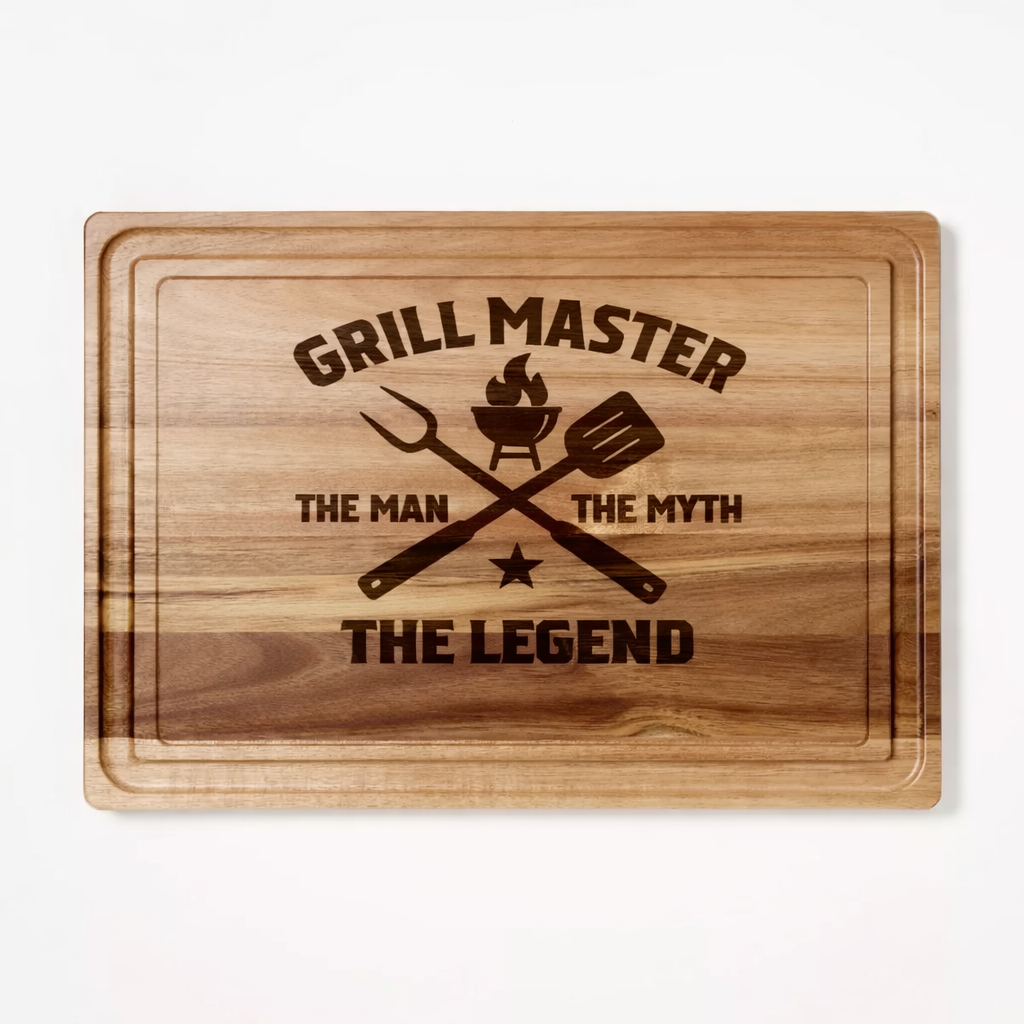 14in x 20in Carving Board with Juice Groove (Dark Wood)