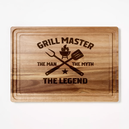 14in x 20in Carving Board with Juice Groove (Dark Wood)