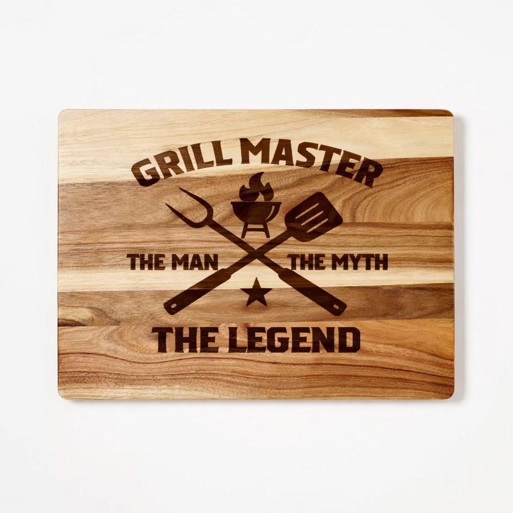 12in x 15in Cutting Board with Nonslip Feet (Dark Wood)