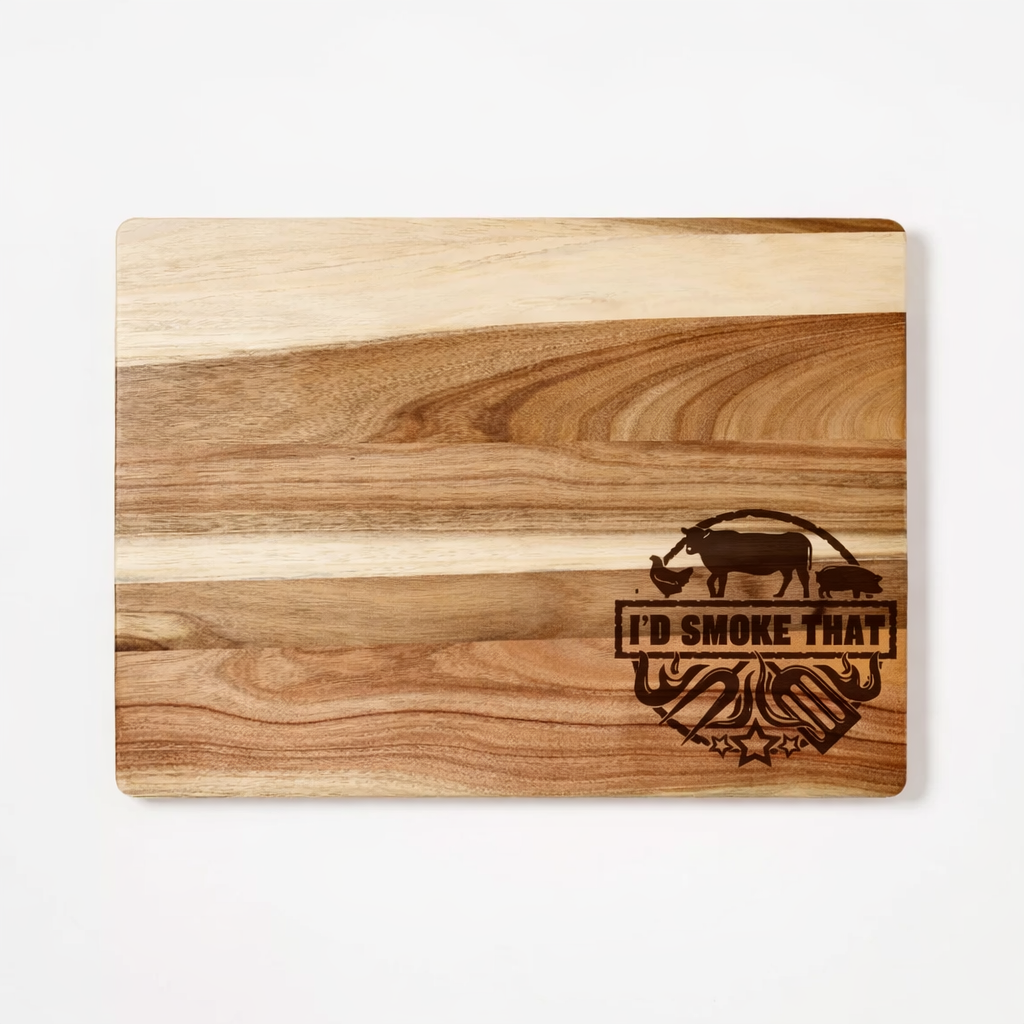 12in x 15in Cutting Board with Nonslip Feet (Dark Wood)