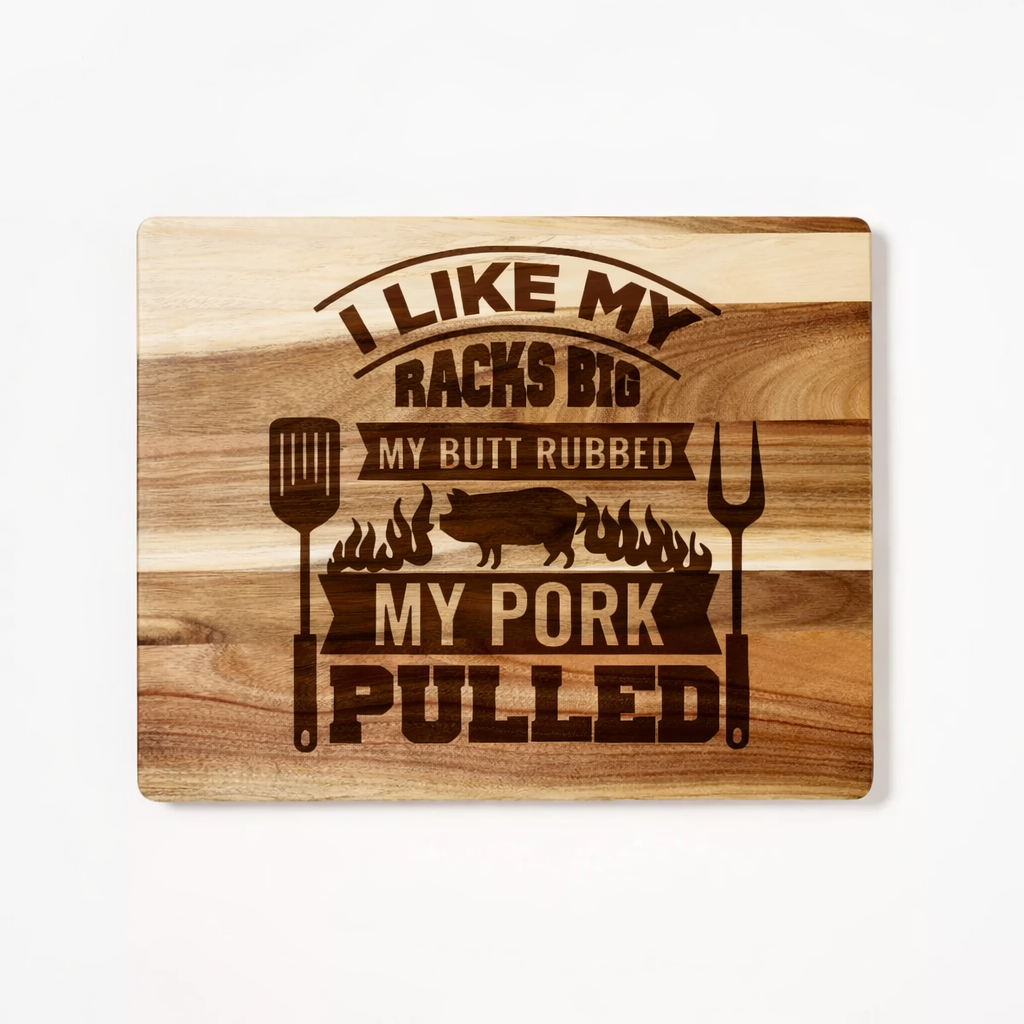 12in x 15in Cutting Board with Nonslip Feet (Dark Wood)