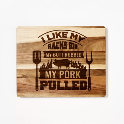 12in x 15in Cutting Board with Nonslip Feet (Dark Wood)