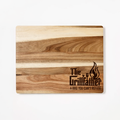 12in x 15in Cutting Board with Nonslip Feet (Dark Wood)