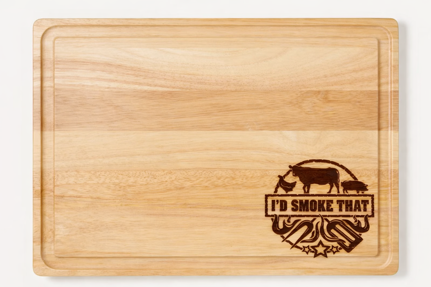 14in x 20in Carving Board with Juice Groove (Light Wood)