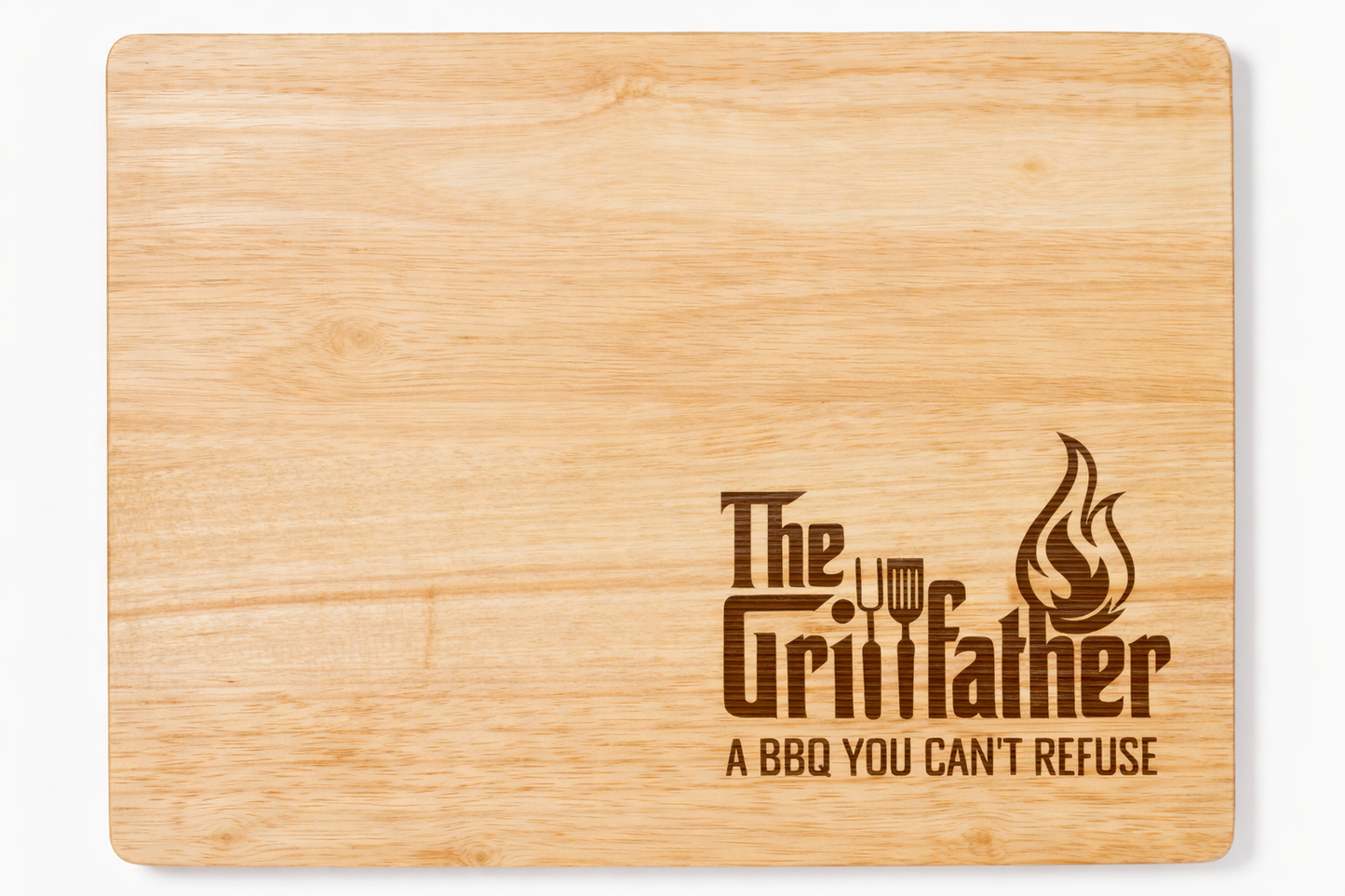 12in x 15in Cutting Board with Nonslip Feet (Light Wood)