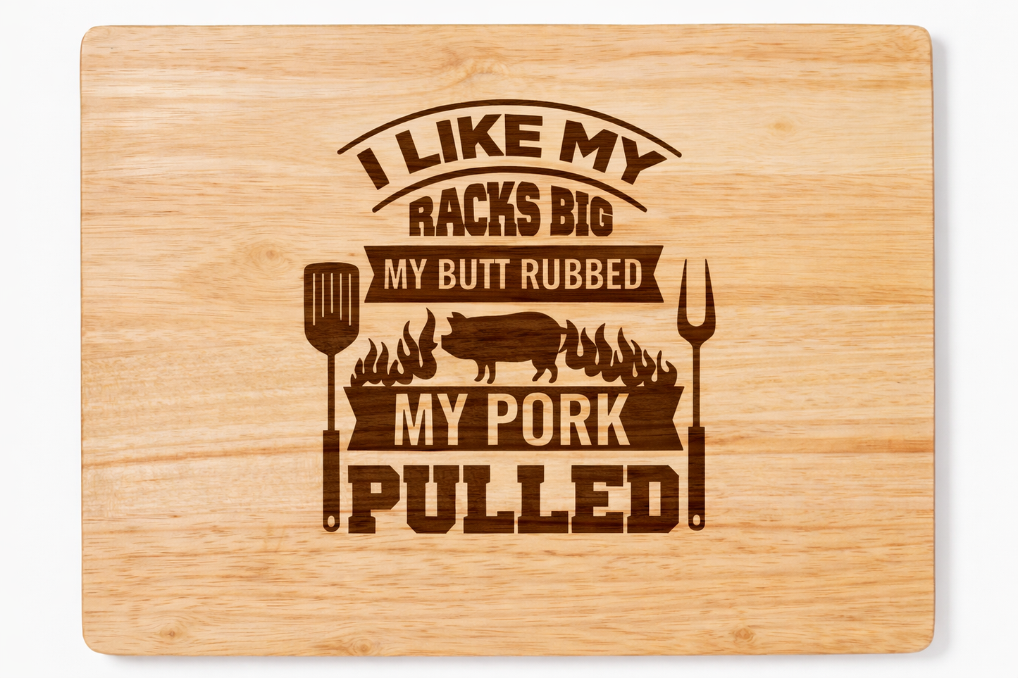 12in x 15in Cutting Board with Nonslip Feet (Light Wood)